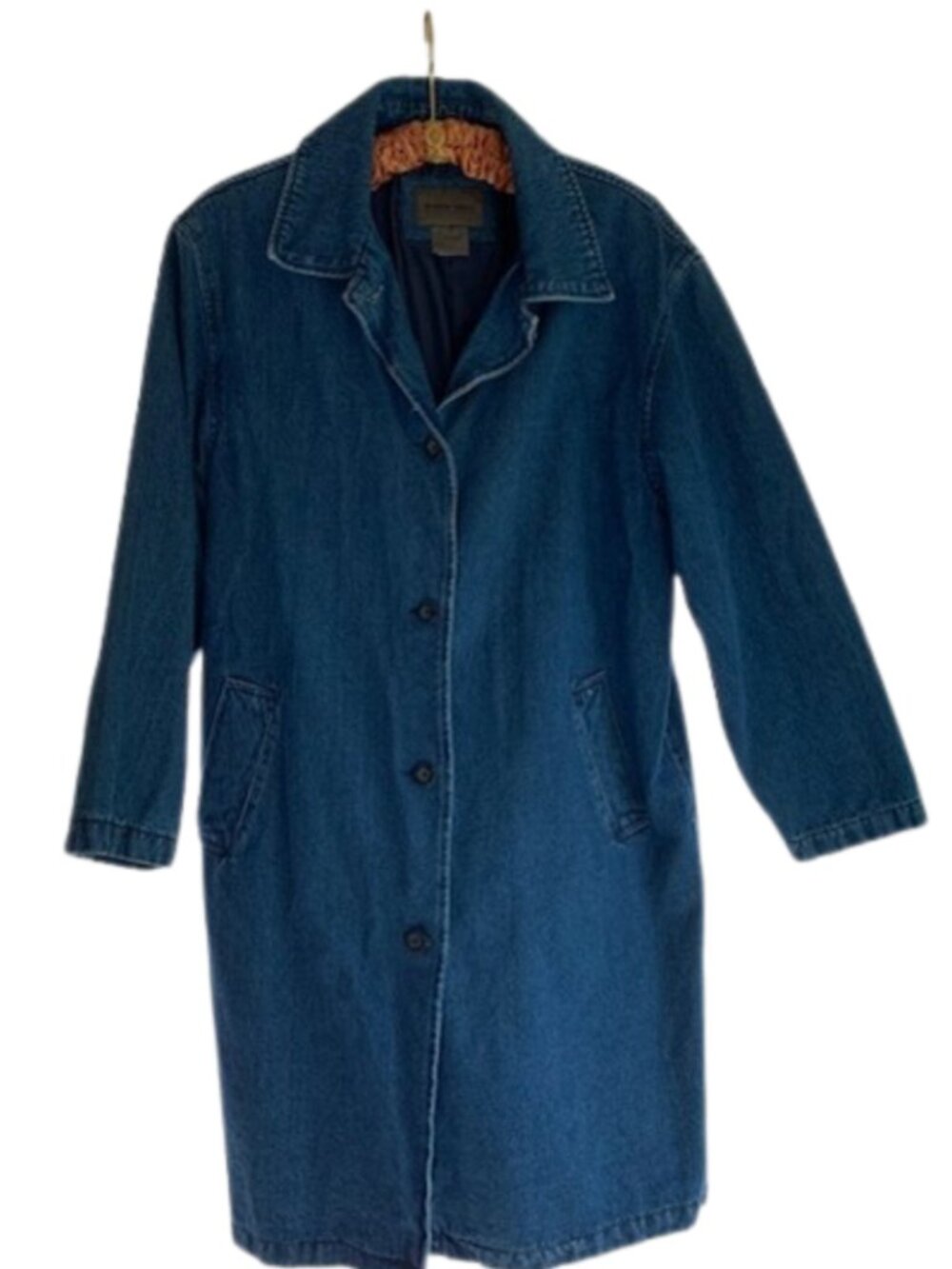 Vintage Brandon Thomas 100% Denim Blue Chore Barn Jacket w lining Y2K - Picture 4 of 16